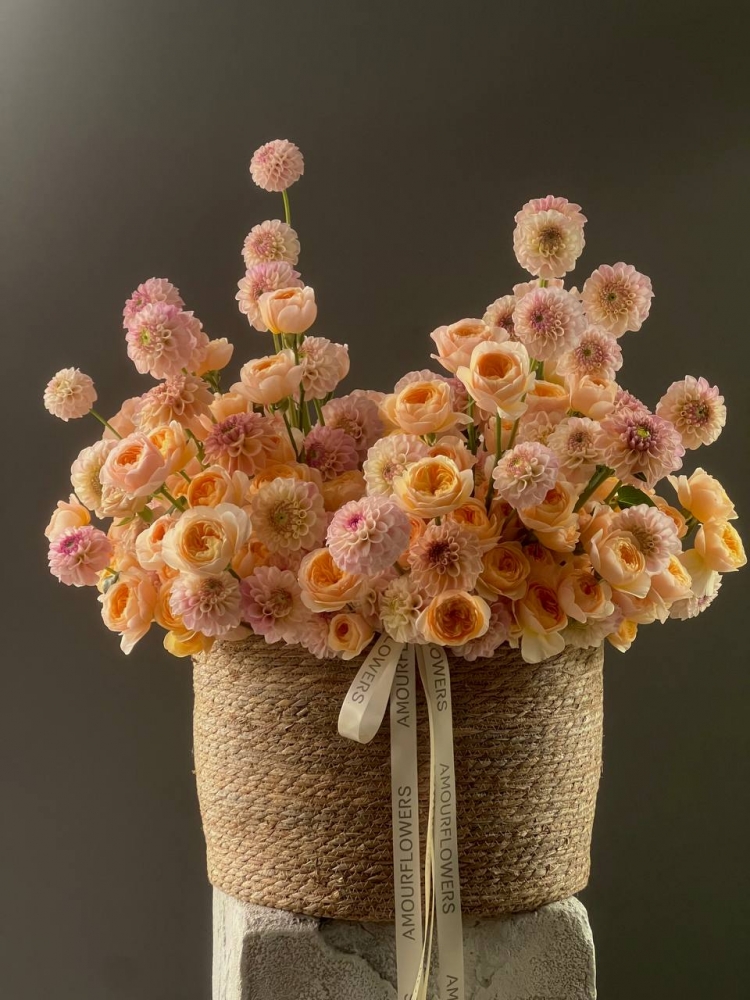 Композиция «Персиковый сад» — купить с доставкой в Симферополе | AmourFlowers